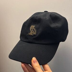 OVO Black Cap with Gold Owl Logo
